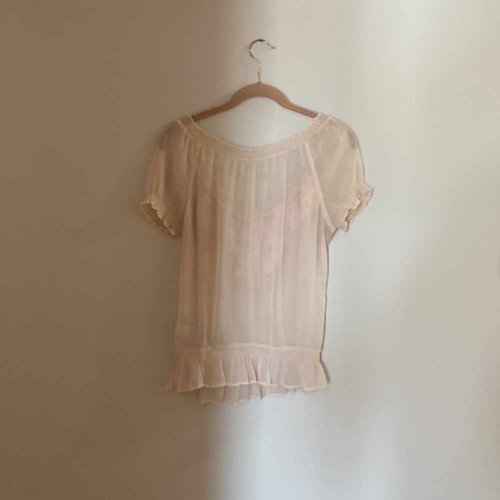 Hollister pink light chiffon shirt. Adorable. - Picture 2 of 2